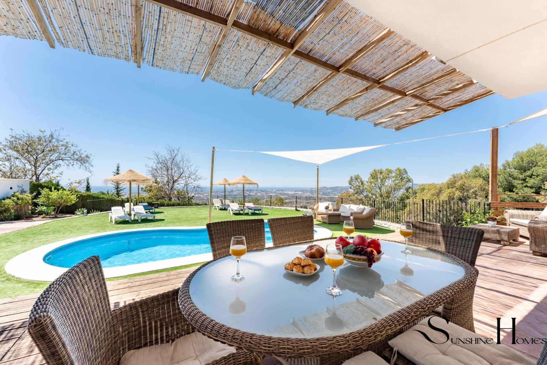 Villa With Pool And Spectacular Sea And Town Views Mijas Eksteriør bilde